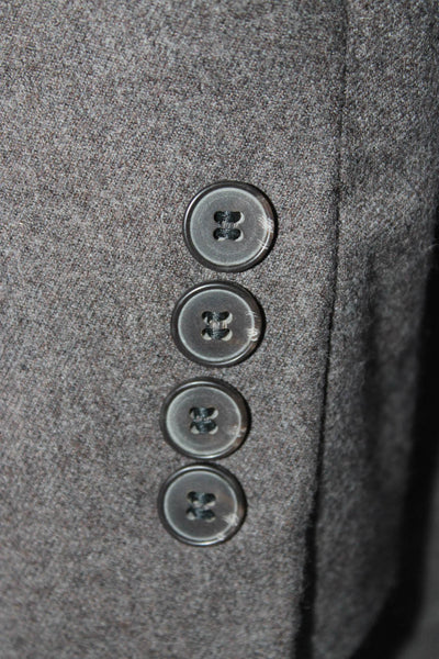 Pierre Cardin Paris Mens Two Button Notched Lapel Pleated Suit Gray Size 42L