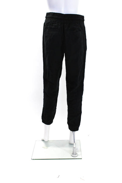 Athleta Women's Elastic Drawstring Waist Linen Jogger Pant Black Size 4