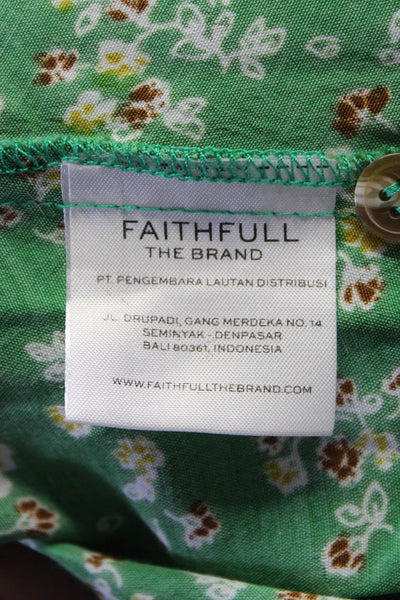 Faithfull The Brand Women's Wrap Flare Floral Unlined Midi Skirt Size 6