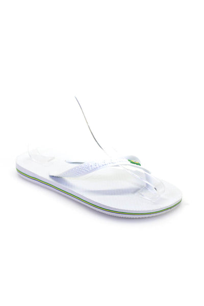 Havaianas Women's T-Straps Rubber Flip Flop Sandals White Size 37-38