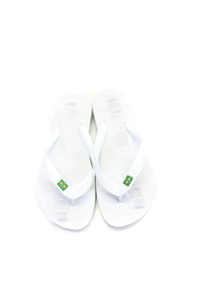 Havaianas Women's T-Straps Rubber Flip Flop Sandals White Size 37-38