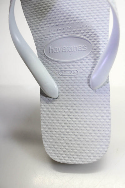 Havaianas Women's T-Straps Rubber Flip Flop Sandals White Size 37-38