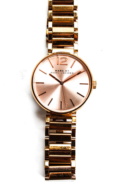 Marc By Marc Jacobs Womens Peggy Stainless Steel Gold Tone Quartz Watch 36 mm