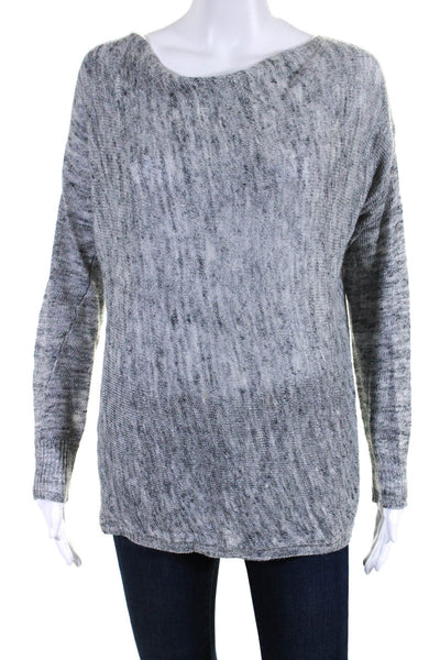 Vince Womens Linen Blend Pullover Long Sleeves Sweater Gray Size Extra Small