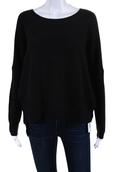 Vince Womens Crew Neck Long Sleeves Pullover Sweater Black Wool Size Extra Small