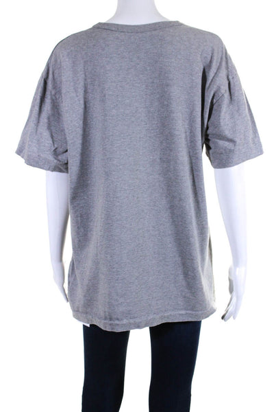 Play Comme Des Garcons Womens Short Sleeves Tee Shirt Gray Cotton Size Extra Lar