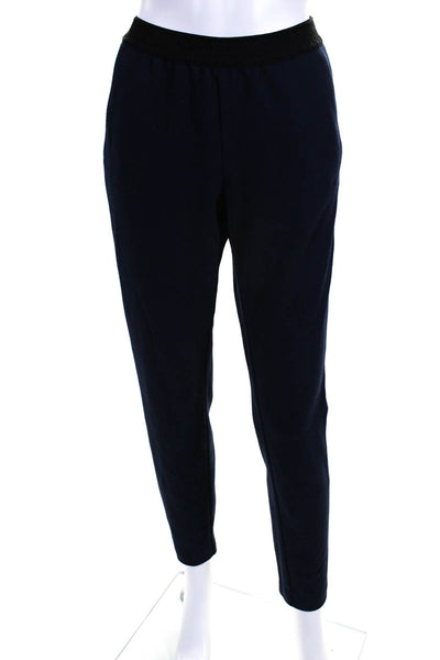 Maje Womens Pull On High Rise Sweatpants Navy Blue Black Cotton Blend Size 2