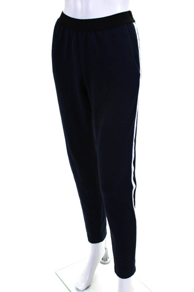 Maje Womens Pull On High Rise Sweatpants Navy Blue Black Cotton Blend Size 2