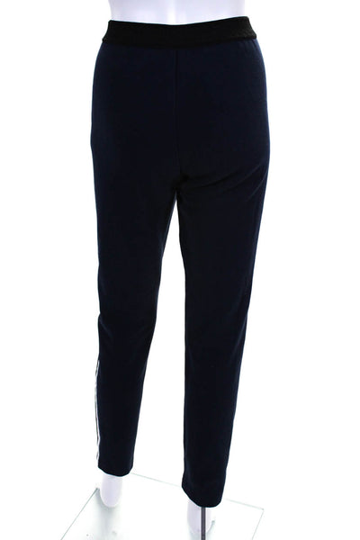 Maje Womens Pull On High Rise Sweatpants Navy Blue Black Cotton Blend Size 2