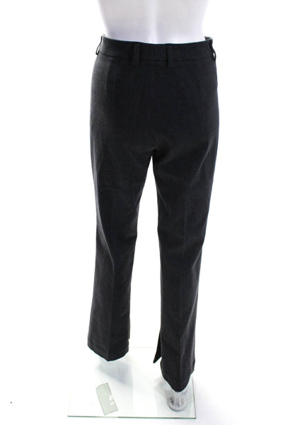 QL2 Women's Hook Closure Flat Front Straight Leg Dress Pant Black Size 42