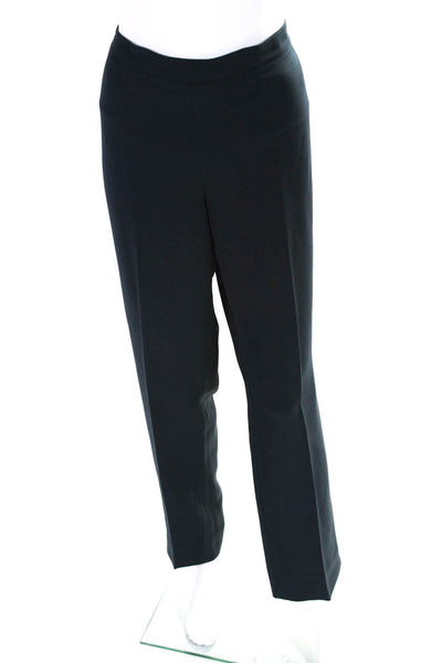 Lafayette 148 New York Womens Crepe Blazer Trousers Suit Midnight Blue Size XL