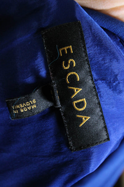 Escada Womens Full Zipper Blazica Light Jacket Cobalt Blue Size EUR 38