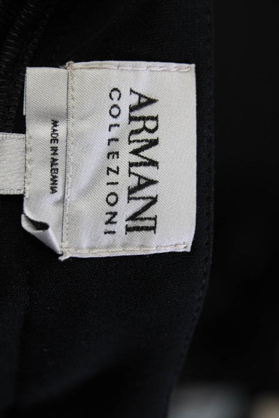 Armani Collezioni Womens Ruched A Line Knee Length Bubble Hem Skirt Black Size 6