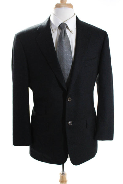 Jay Kos Mens Wool Single Breasted Notched Lapel Suit Jacket Gray Size 52