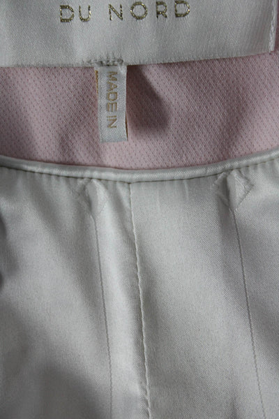 Notes Du Nord Womens Two Button Pleated Belted Pants Suit Pink Size 4