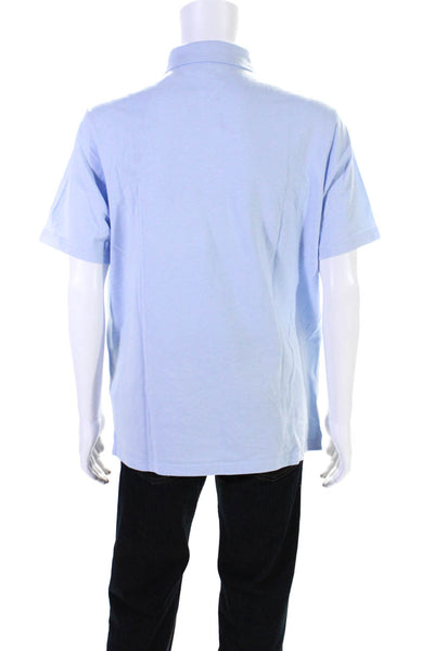 Brax Feel Good Mens Pepe Short Sleeve Jersey Polo Shirt Light Blue Size XL