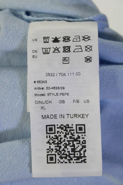 Brax Feel Good Mens Pepe Short Sleeve Jersey Polo Shirt Light Blue Size XL