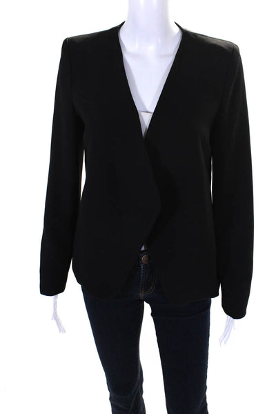 MNG Suit Collection Womens Open Front Suit Jacket Black Size Extra Small