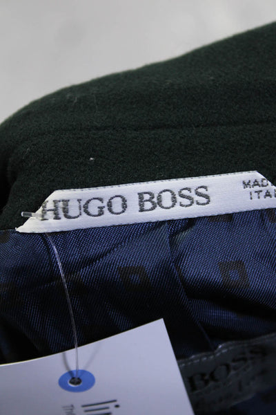 Boss Hugo Boss Mens Two Button Notched Lapel Blazer Jacket Green Size 44L