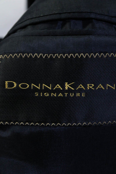 Donna Karan Mens Two Button Notched Lapel Cashmere Blazer Jacket Navy Size 44R