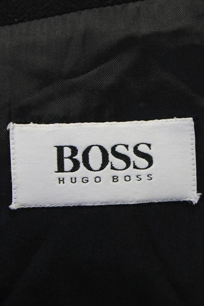 Boss Hugo Boss Mens Two Button Notched Lapel Blazer Jacket Black Size 44L