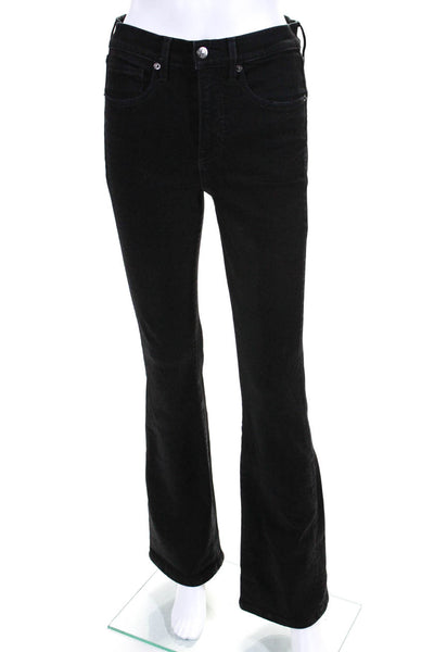 Veronica Beard Womens High Rise Skinny Flare Jeans Black Size 27