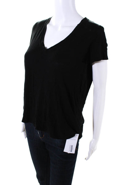 Michael Michael Kors Womens Short Sleeves V Neck Tee Shirt Black Size Medium