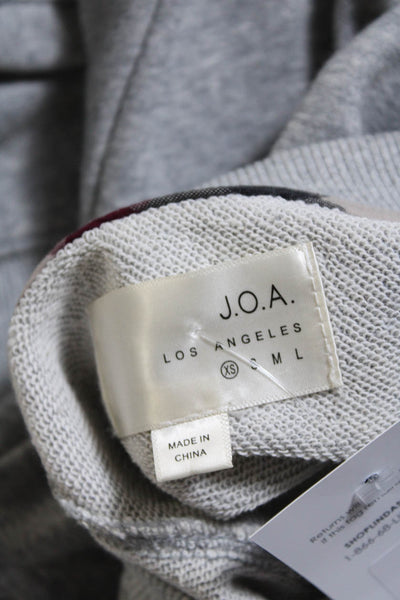 JOA Los Angeles Womens Lantern Sleeve Mini Sweatshirt Dress Heather Gray Size XS