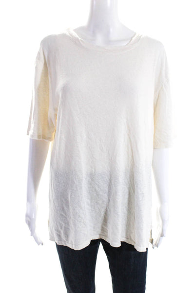 Project Social T Womens Short Sleeves Tee Shirt White Cotton Blend Size Large