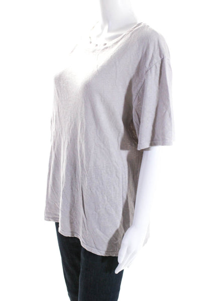 Project Social T Womens Short Sleeves Pullover Tee Shirt Gray Cotton Size Large