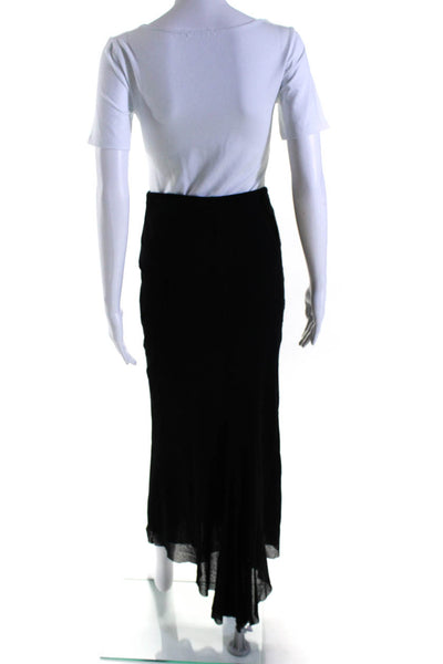 Ivan Grundahl Womens Cotton Elastic Waist Maxi Straight Pencil Skirt Black Size