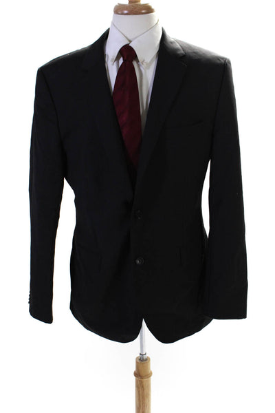 Boss Hugo Boss Mens Wool Single Breasted Suit Jacket Black Size 42