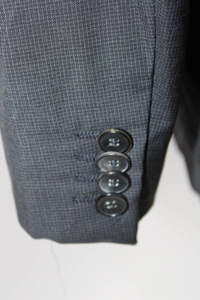 Boss Hugo Boss Mens Wool Single Breasted Suit Jacket Black Size 42