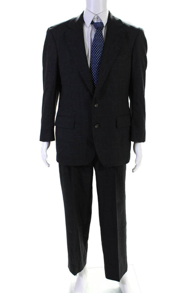 Polo University Club By Ralph Lauren Mens Wool 2 Piece Suit Gray Size 38