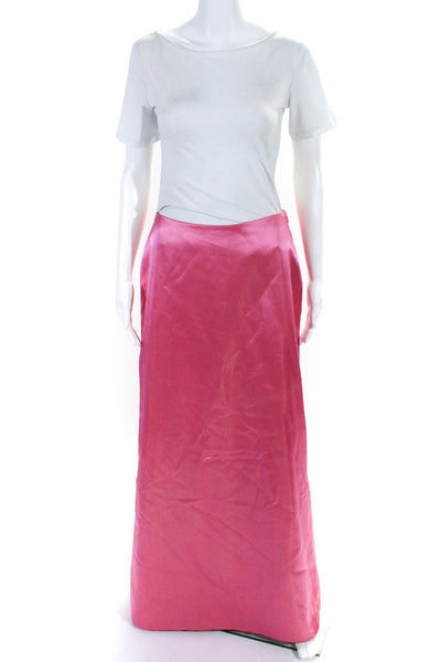 Carmen Marc Valvo Collection Womens A Line Formal Maxi Skirt Rose Pink Size 10