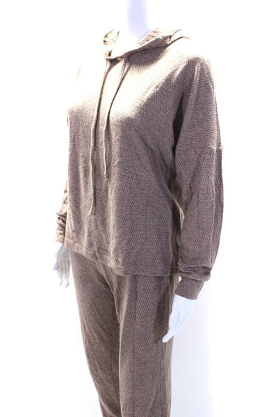 Silk & Salt Womens 2 Piece Matching Hoodie Joggers Set Brown Size S