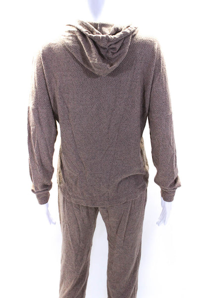 Silk & Salt Womens 2 Piece Matching Hoodie Joggers Set Brown Size S