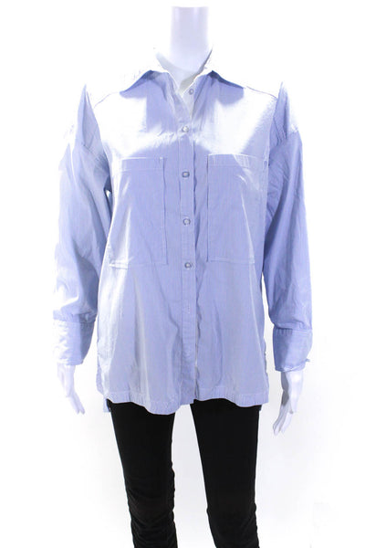 Maeve Anthropologie Women's Long Sleeves Button Down Stripe Shirt Size XS