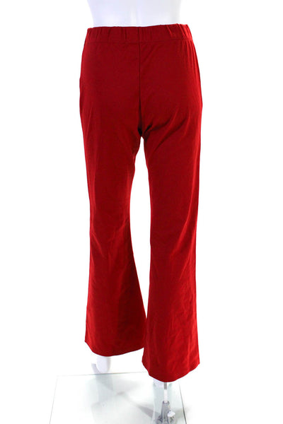 Tory Sport Womens Bright Red High Rise Pleated Pull On Wide Leg Pants Size S