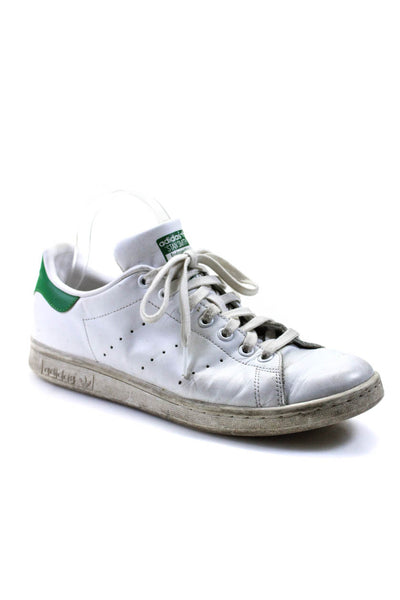 Adidas Stan Smith Womens Leather Low Top Lace Up Sneakers White Green Size 9.5