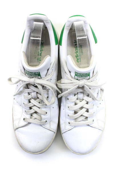 Adidas Stan Smith Womens Leather Low Top Lace Up Sneakers White Green Size 9.5