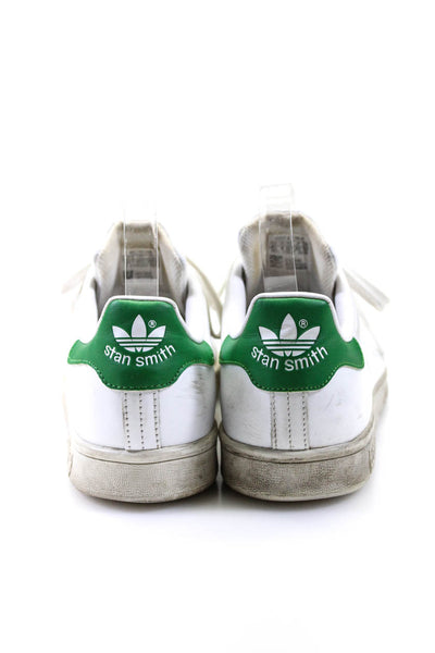 Adidas Stan Smith Womens Leather Low Top Lace Up Sneakers White Green Size 9.5