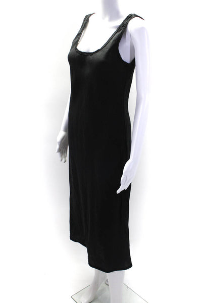 Theory Women's Scoop Neck Sleeveless A-Line Midi Dress Black Size 2