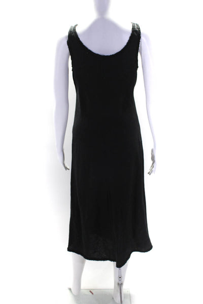 Theory Women's Scoop Neck Sleeveless A-Line Midi Dress Black Size 2