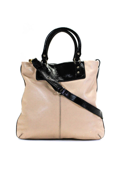 Kate Spade New York Womens Leather Gold Tone Crossbody Shoulder Handbag Beige Bl