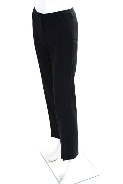 Elie Tahari Womens Zipper Fly Mid Rise Pleated Trouser Pants Navy Blue Size 0