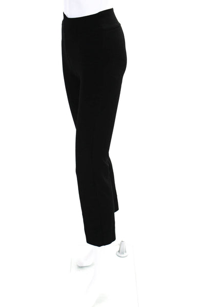 Leggiadro Womens Mid Rise Straight Leg Knit Lightweight Pants Black Size 0