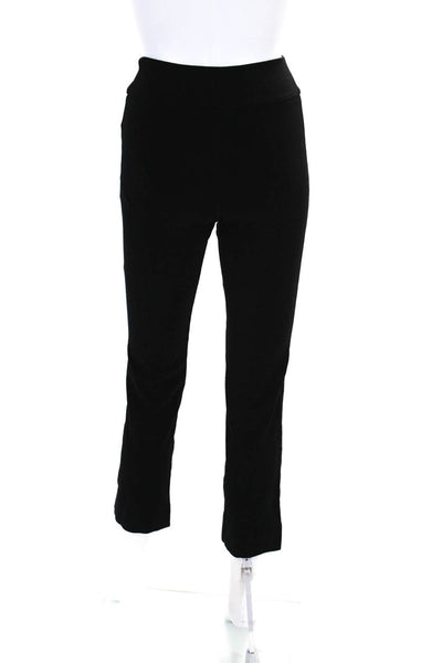 Leggiadro Womens Mid Rise Straight Leg Knit Lightweight Pants Black Size 0