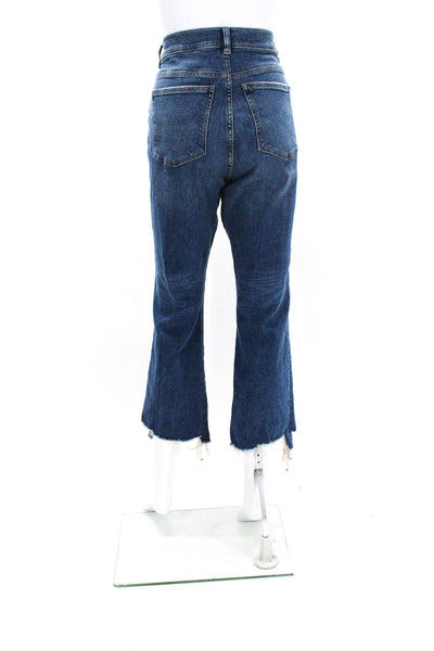 DL1961 Womens High Rise Bridget Boot Cut Vintage Crop Jeans Blue Cotton Size 28