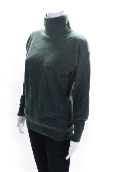 Tse Womens Turtleneck Pullover Sweater Green Cashmere Size Small